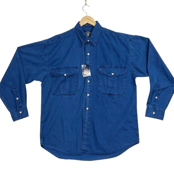 Salty Dog Gant button down men’s shirt in authentic indigo - Picture 1 of 15
